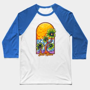 Still Alive Flower Illustration Baseball T-Shirt